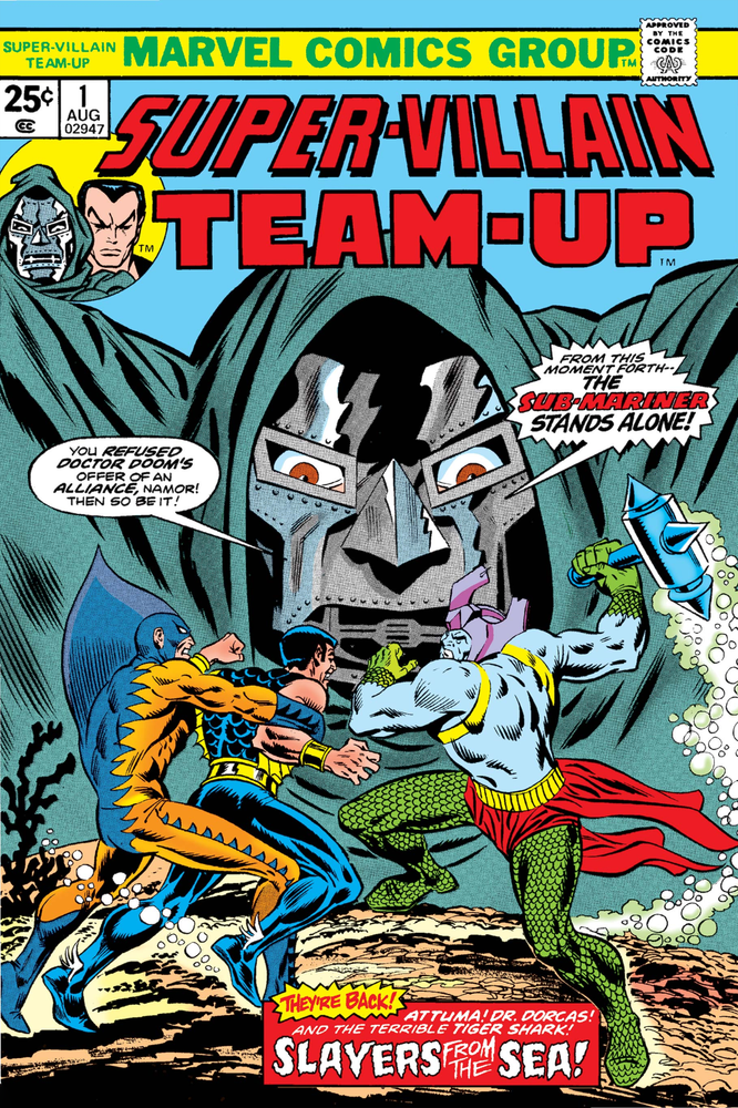 Super Villain Team Up Comic Poster Issue 1 Slayers from the Sea Dr. Doom