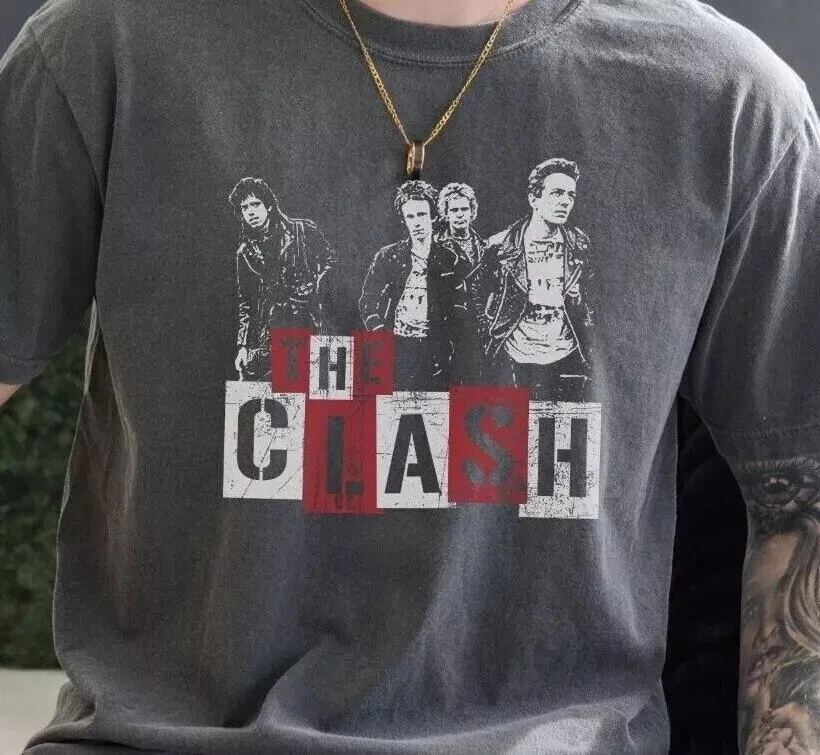 The Clash Rock Band T-Shirt, Short Sleeve Cotton T-shirt, Size S to 5XL
