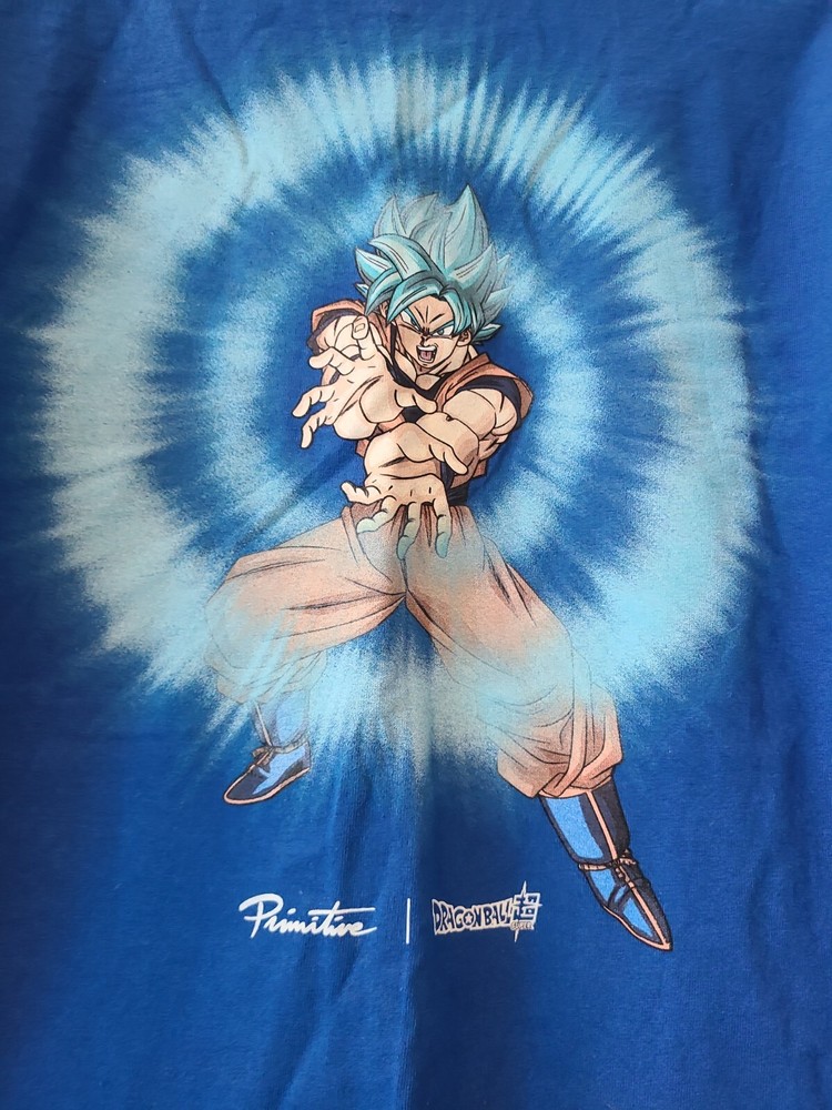 Primitive x Dragon Ball Z Men’s MEDIUM Super Trunks Vision Blue Graphic T-Shirt