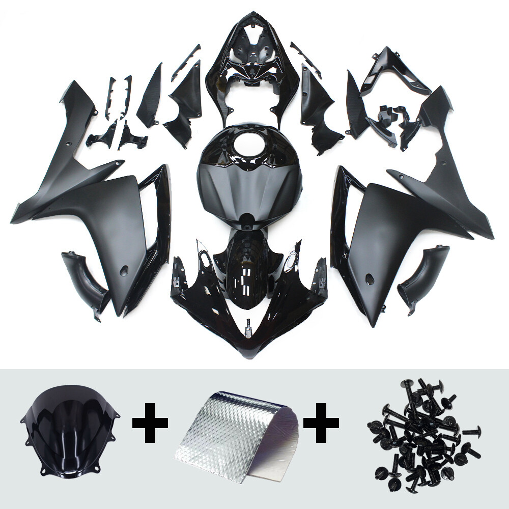 Black ABS Motorbike Bodywork For Yamaha YZF1000 R1 2007 2008 07 08 Fairings Kit