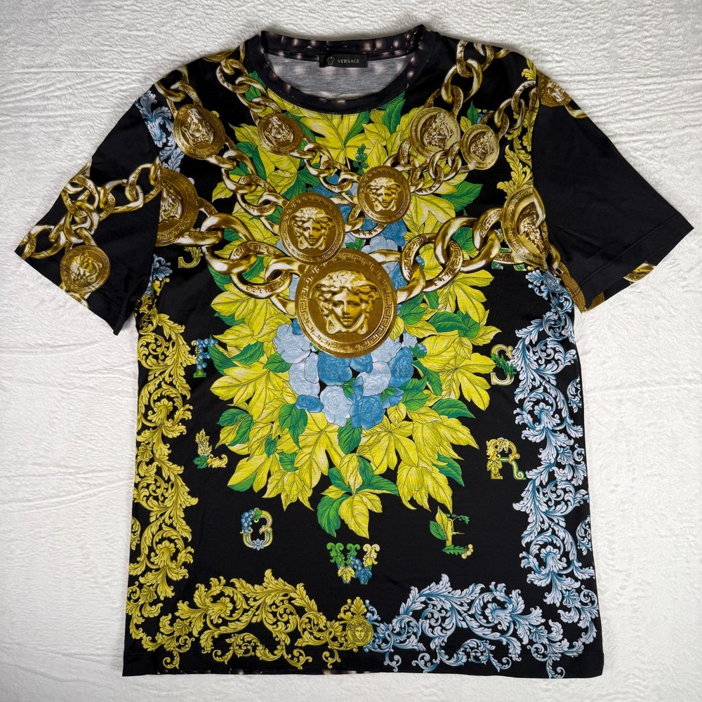 Versace Medusa Head with Chains Rare Limited Edition Large Tshirt. One of a Kind