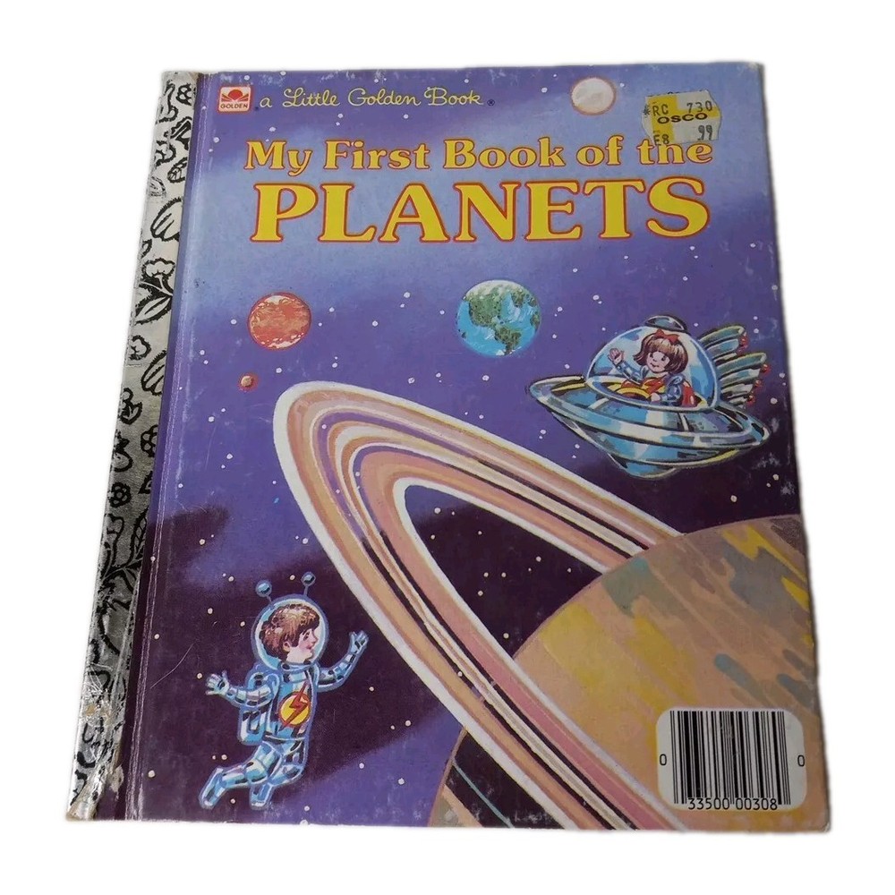Little Goldenbook My First Book Of The Planets 1985 Hardcover Children's Vtg.