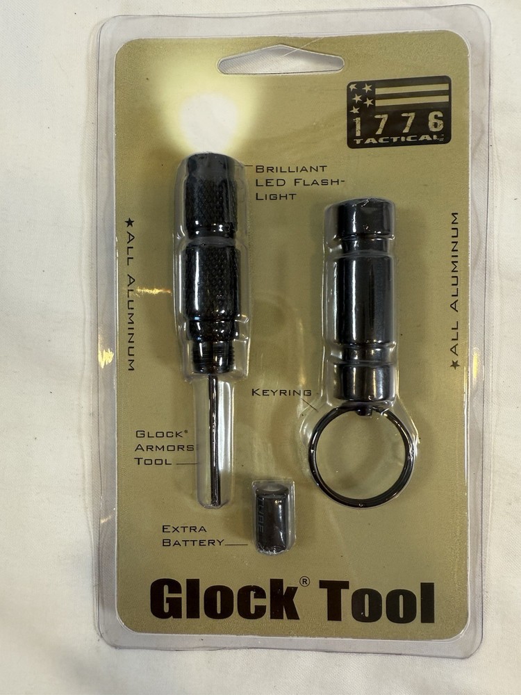 Glock Armorer Tool Kit with LED Flashlight, Keychain & Spare Battery - 1776 Tactical