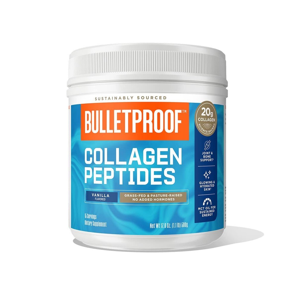 Grass-Fed Vanilla Collagen Peptides Powder with MCT Oil 17.6 oz