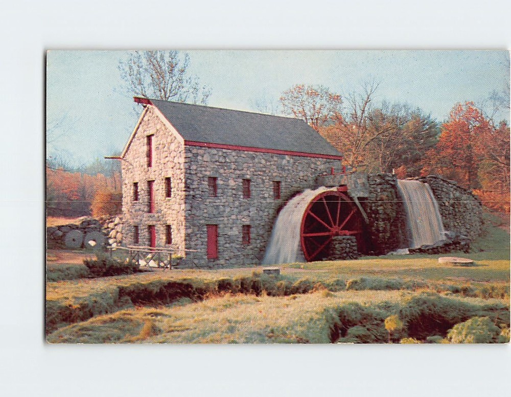 Postcard Wayside Inn Grist Mill South Sudbury Massachusetts