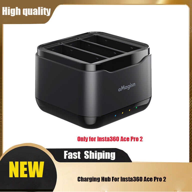 3 Channel Battery Fast Charge Hub For Insta360 Ace Pro 2 Charger Station Box AAU-image