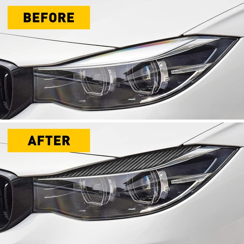 Carbon Fiber Headlight Car Protector Film Stickers Accessories Anti-Scratch