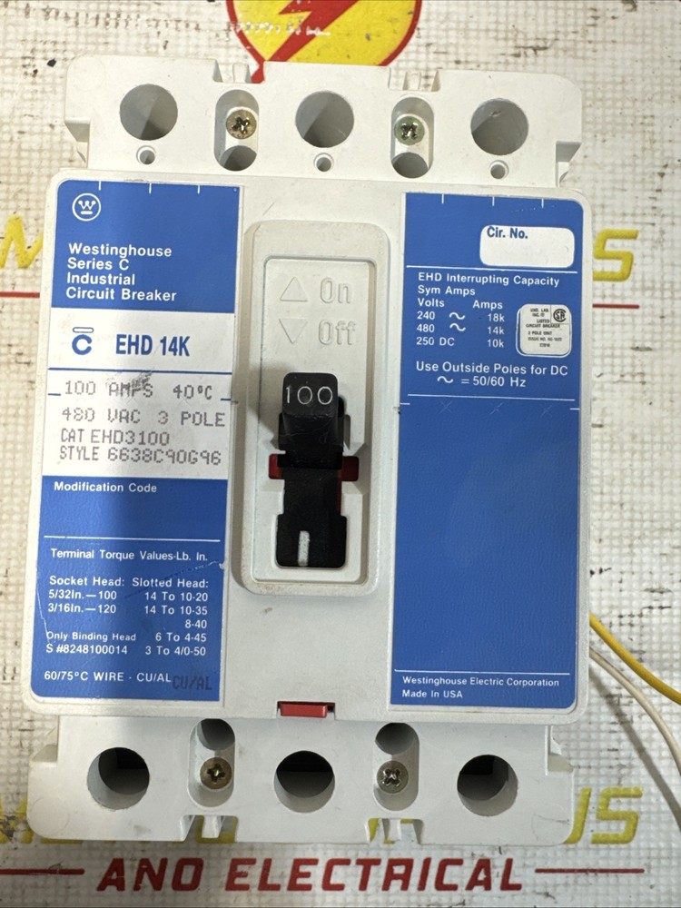 Cutler- Hammer Circuit Breaker EHD3100