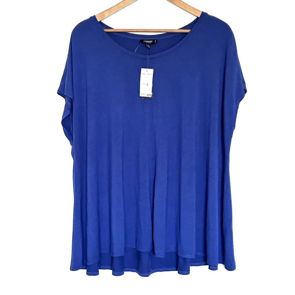 NWT Premise Studio Plus Shirt Women’s 3X Blue Lightweight Pullover Top