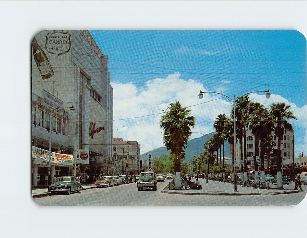 Postcard Calzada Francisco I Madero Monterrey Mexico