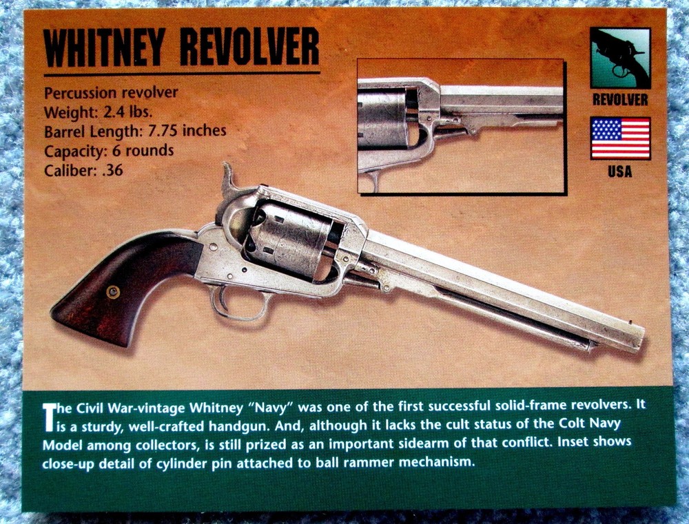 Whitney Revolver Classic Firearms Photo Card u