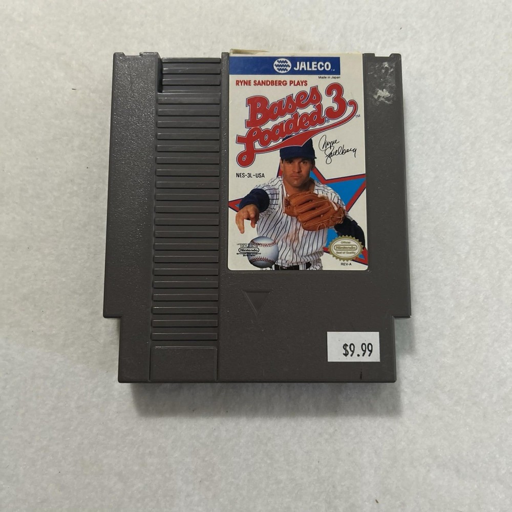 Ryne Sandberg Plays Bases Loaded 3 (Nintendo, 1991) NES TESTED