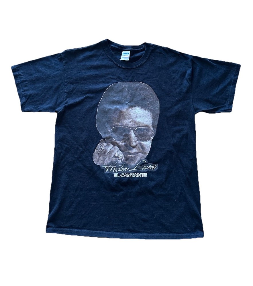 Vintage Hector Lavoe Shirt Mens Large Black Puerto Rico Salsa Singer El Cantante