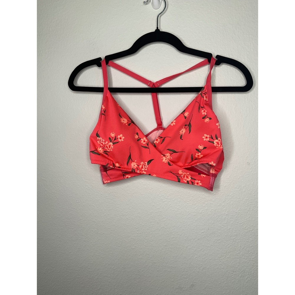 PINK Victoria's Secret Sport Bra Floral Print Lightly Lined Medium Support