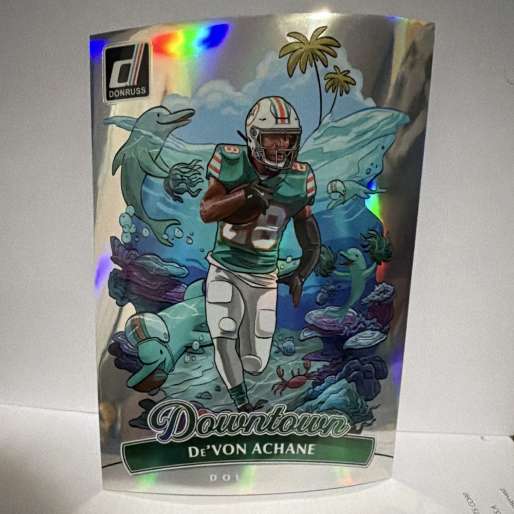 Panini Donruss  Jumbo Downtown 2025 De'Von Achane #10 Insert Miami Dolphins NFL