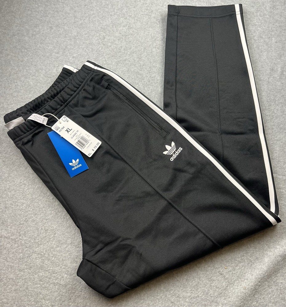 Adidas Originals Classic Black Men’s Beckenbauer Track Pants II5764 Size XL NWT