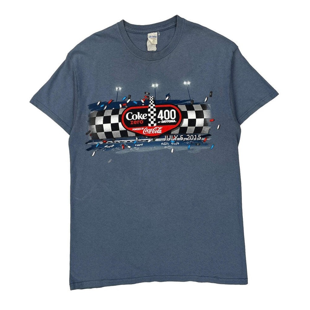 Coke Zero 400 At Daytona Gildan Graphic T-Shirt - Medium Blue Cotton