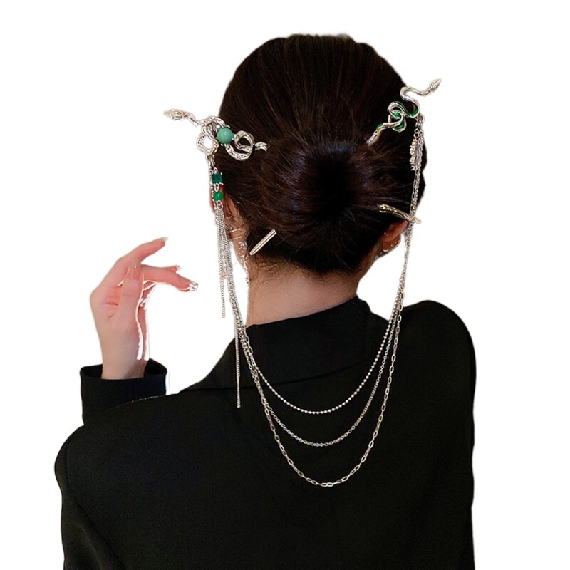Women Snake Headpiece Hairpin for Vacation Beach Boho Hair Accessories