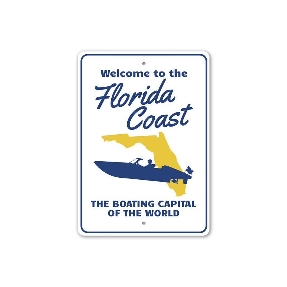 Florida Coast Decorative Sign, Custom Aluminum Sign