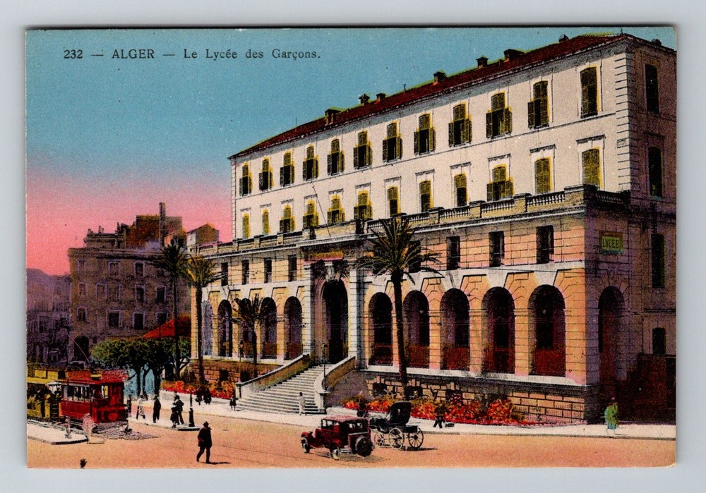Africa- Alger School Building Standard Postal Old Card PC View Vintage Postcard