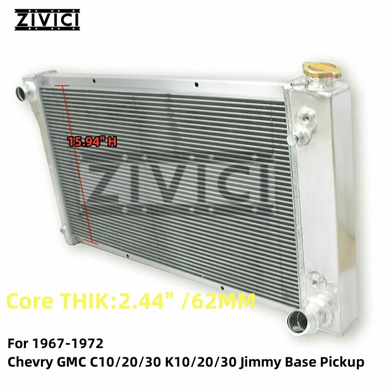 1967-1972 Chevy GMC C/K 10 20 30 P3500 Truck 3-Row Radiator CU369