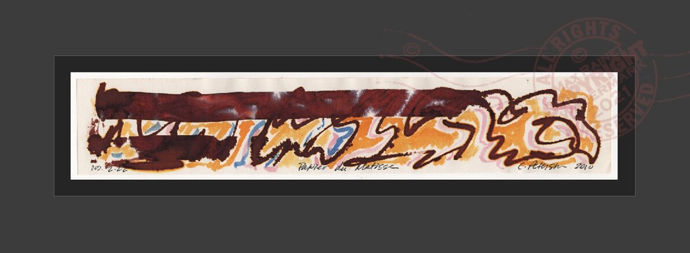Papier du Matisse 2010 C Peterson ~ Pen + India Ink ABSTRACT PAINTING ~ graffiti-image