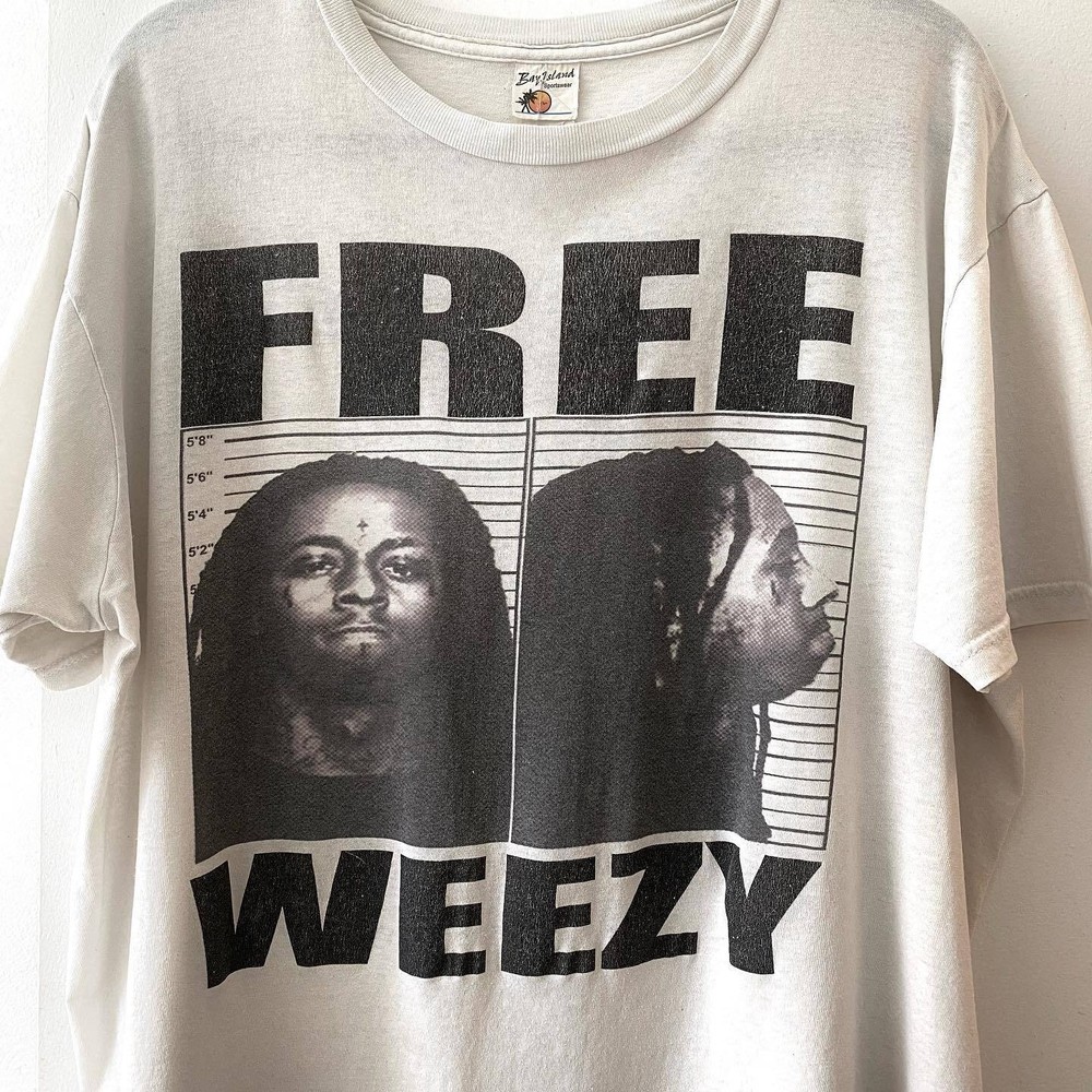 Remake Free Weezy basic style 90s White T shirt Unisex tee vtg NH18496