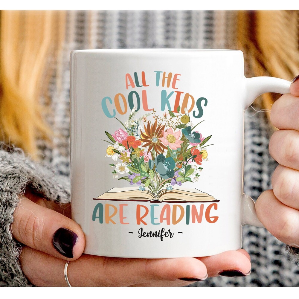 Funny Librarian Mug All The Cool Kids Are Reading Coffee Cup Personalized Gift  