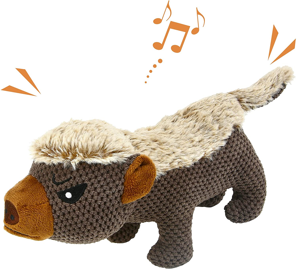 Dog Plush Toys for Aggressive Chewers, Indestructible Dog Squeaky Toys with Crin