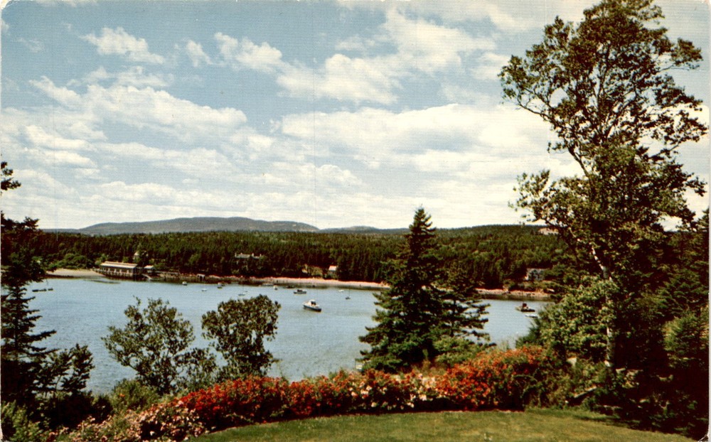Seal Harbor Beach Rockefeller Estate Harbor Point Mt Desert Vintage Postcard