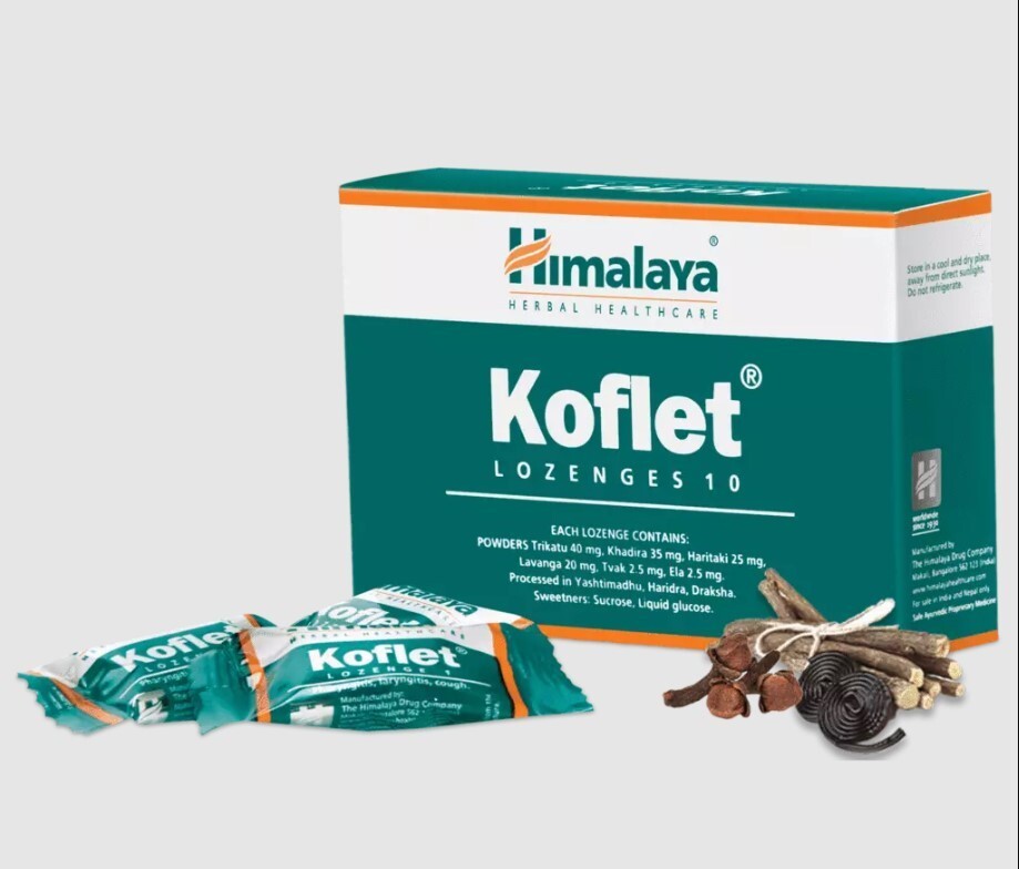 3 Box 30 pc Himalaya Herbals KOFLET Lozenges For Sore Throat FREE SHIP