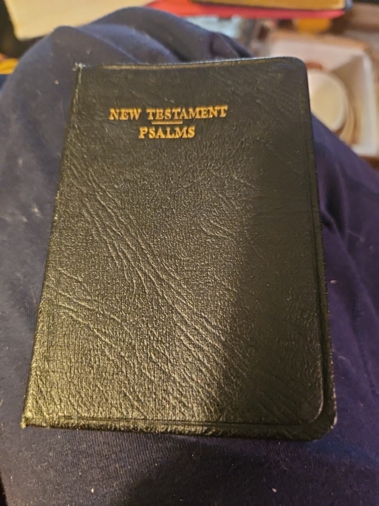 Vintage 1957 New Testament Psalms Pocket Bible Collins' Clear-Type Press