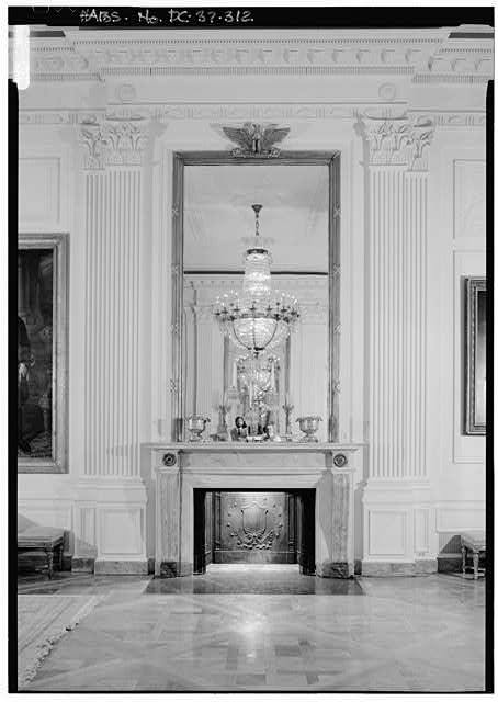 Photo:Washington DC White House East Room Fireplace Elevation 1930s