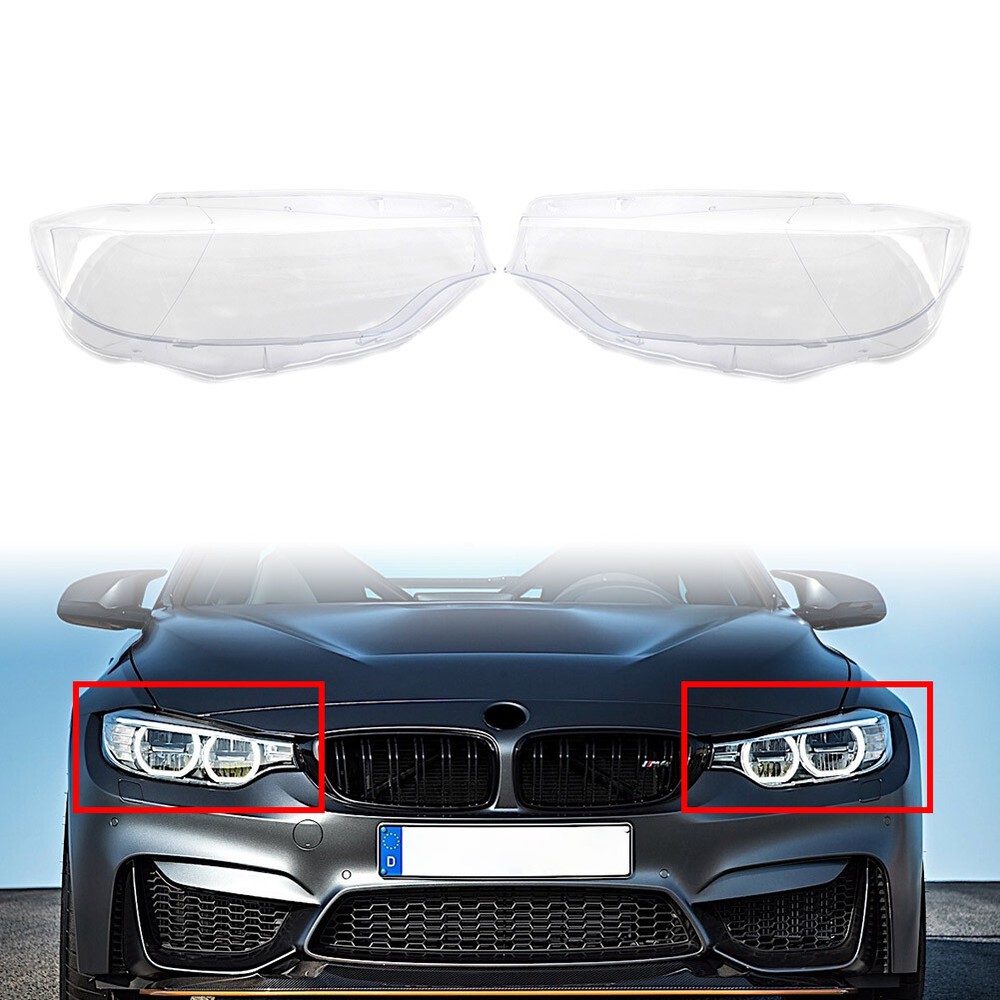 1 Pair Headlight Lens Cover Fit for BMW 4 Series F32 F33 F36 F80 F82 2013-2016