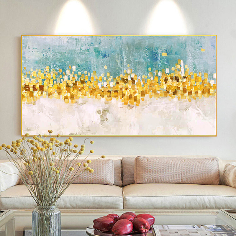 Wall Art Hand Painted Oil Painting On Canvas Tree Artwork Palette Knife Texture