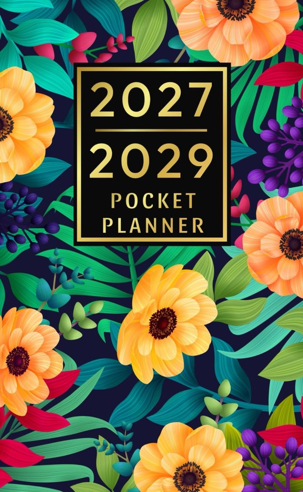 2027-2029 Pocket Planner: 3 Year Monthly Calendar (January 2027 - December 2029)