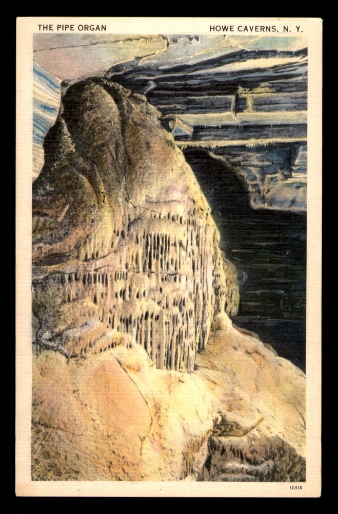 The Pipe Organ Howe Caverns New York NY Unp Postcard Linen