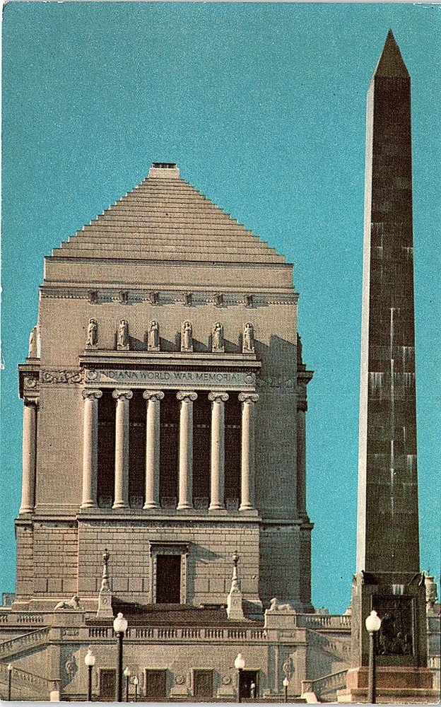 Postcard MONUMENT SCENE Indianapolis Indiana IN m/09 AI5357