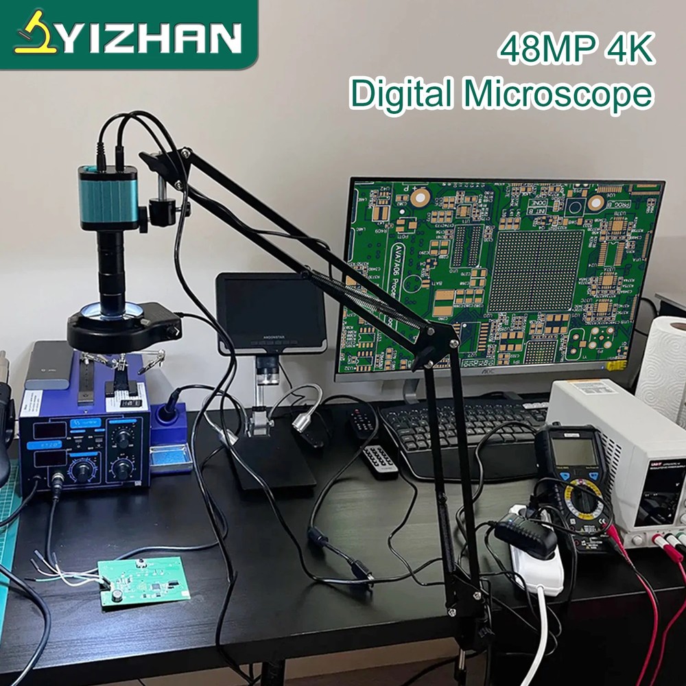 48MP 4K Electronics Soldering Microscope FULL HD 1080P HDMI Camera USB