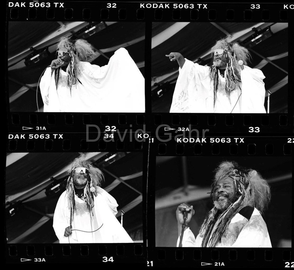 '97 George Clinton New Orleans Jazz Fest Original Gahr 35mm 4 Negative Lot B454