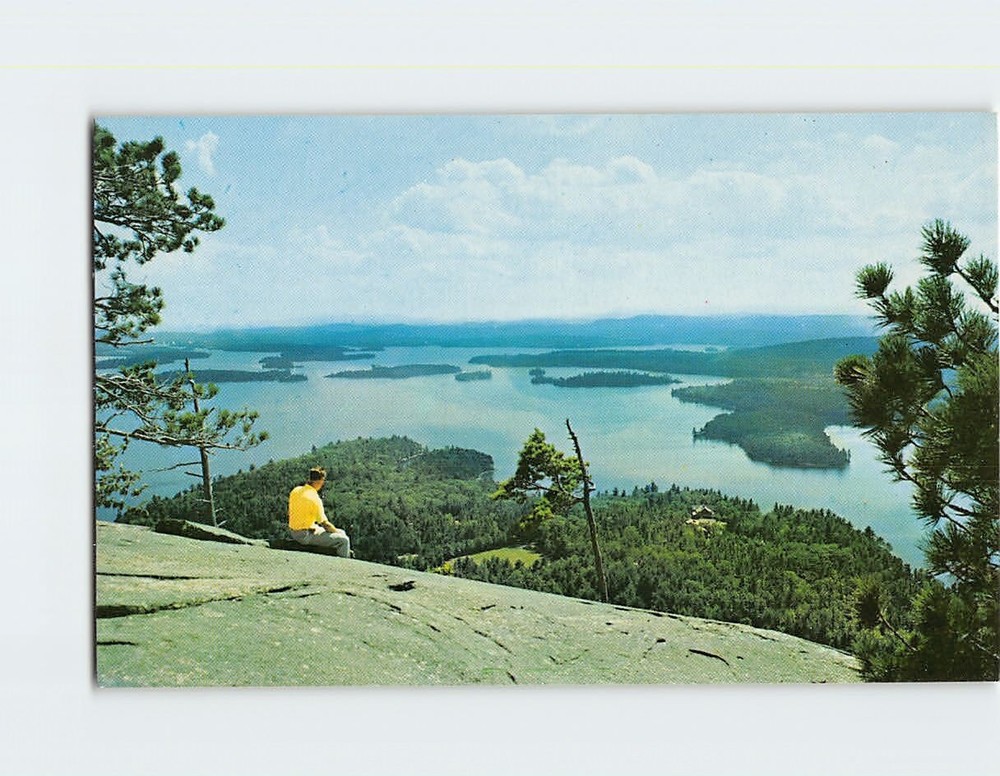 Postcard Big Squam Lake From Rattlesnake Mt NH USA