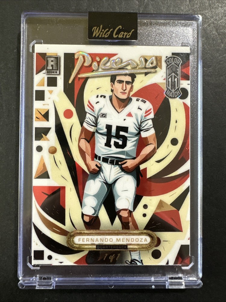 Fernando Mendoza True 1/1 Color Match Picasso Art Card Rookie Wild Card.