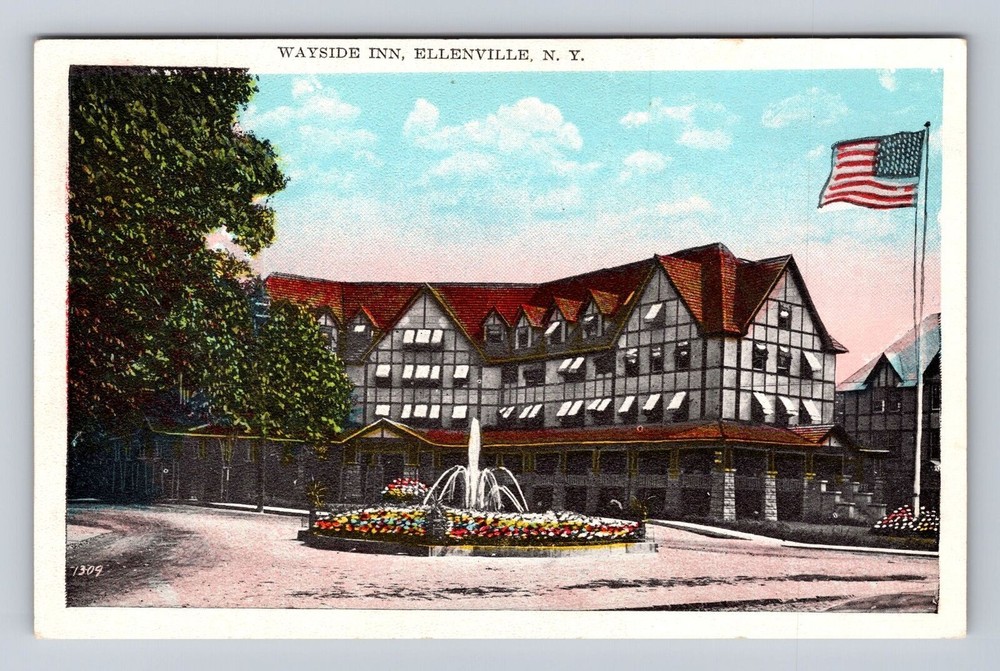 Ellenville NY- New York, Wayside Inn, Advertisement, Antique, Vintage Postcard