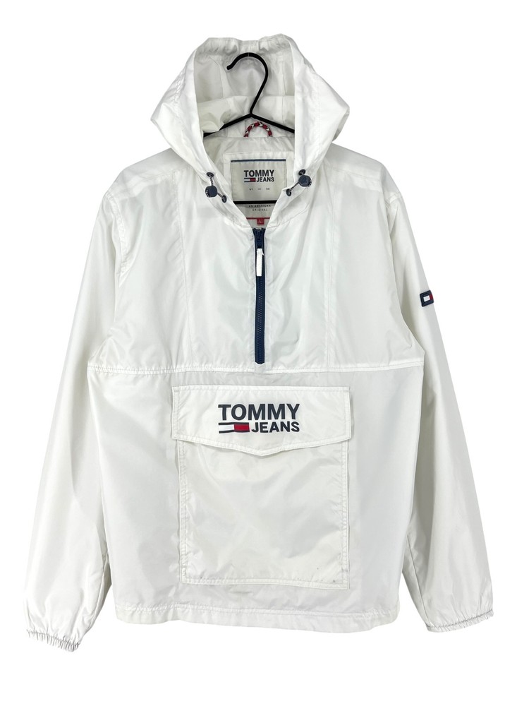 TOMMY HILFIGER Men Anorak Hooded Jacket Coat Size L