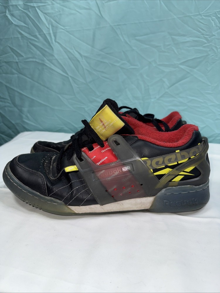 REEBOK MEN'S WORKOUT PLUS ALTERED BLACK/RED/YELLOW/GREY/ GUM Size 10.5