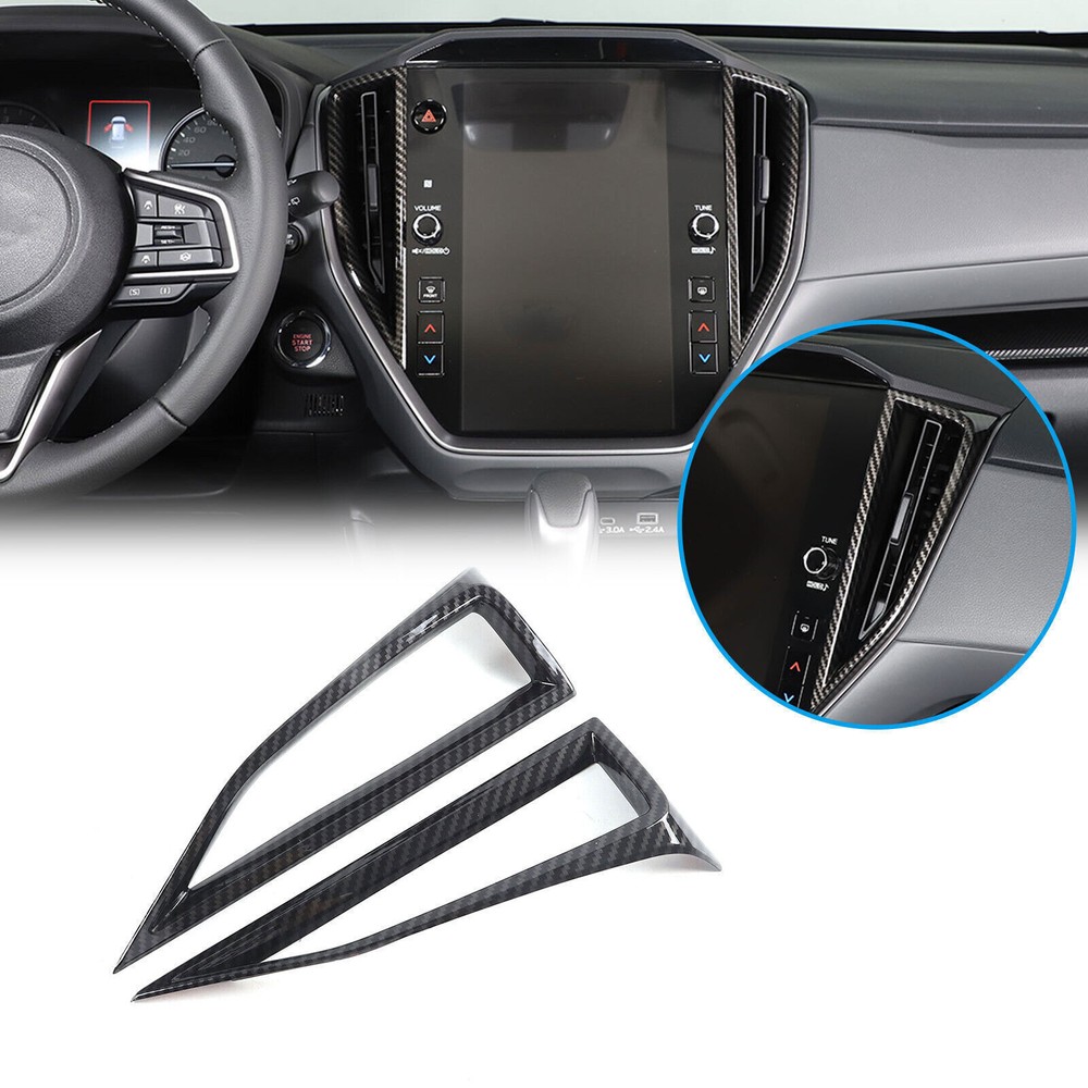 Carbon Fiber ABS Dashboard Vent Cover Trim for Subaru Crosstrek 2022-2024