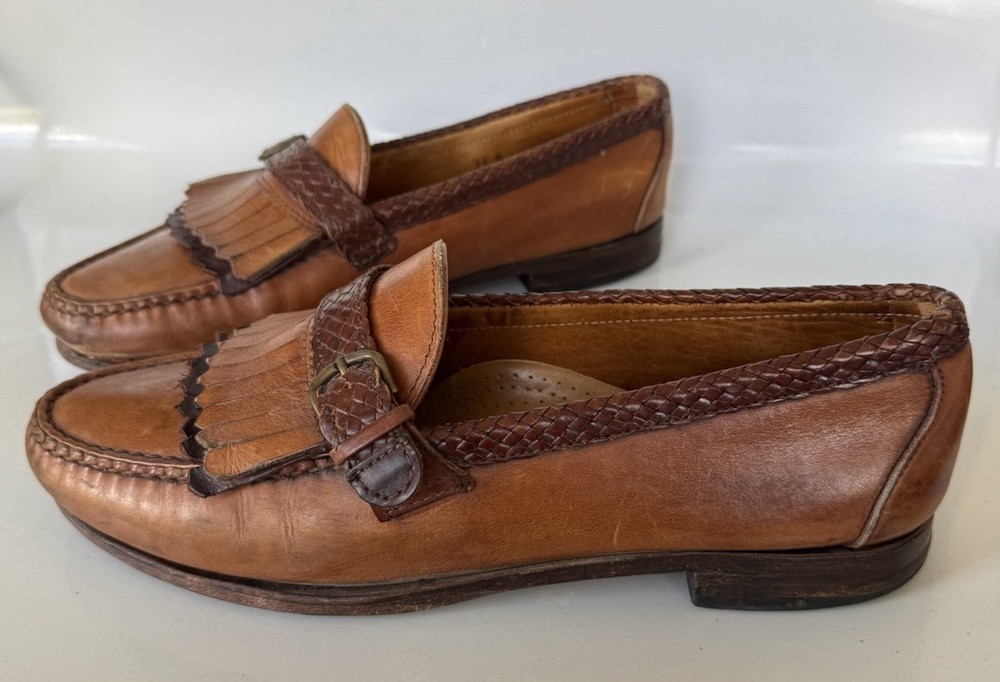 Allen Edmonds Shoes Mens 11 D Brown Loafers Monterey Buckle