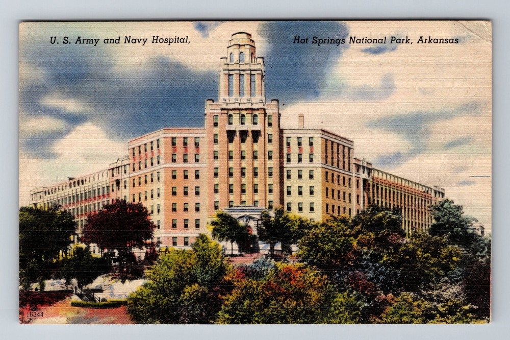Hot Springs National Park AR-Arkansas Army Navy Hospital Vintage c1947 Postcard