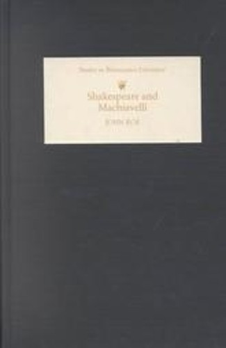 John Roe Shakespeare and Machiavelli (Hardback)Another great item from Rarewaves USA | Free delivery!