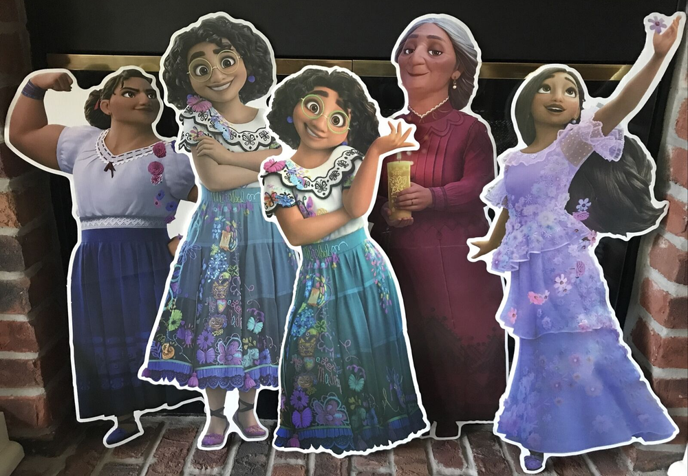 Lot 5 Disney ENCANTO Plastic Corrugated Cutout ISABELLA MARIBEL LUISA ABUELA 2'-image